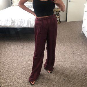 Lovers + Friends Satin Flare Pants